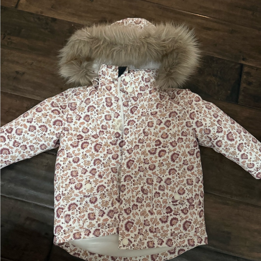 Rylee cru floral winter coat size 2-3T barely worn